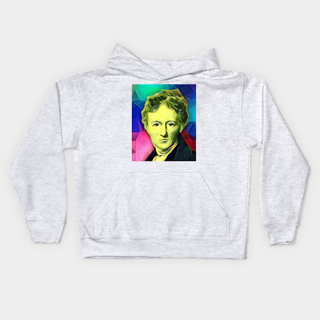 Charles Lamb Colourful Portrait | Charles Lamb Artwork 7 Kids Hoodie by JustLit